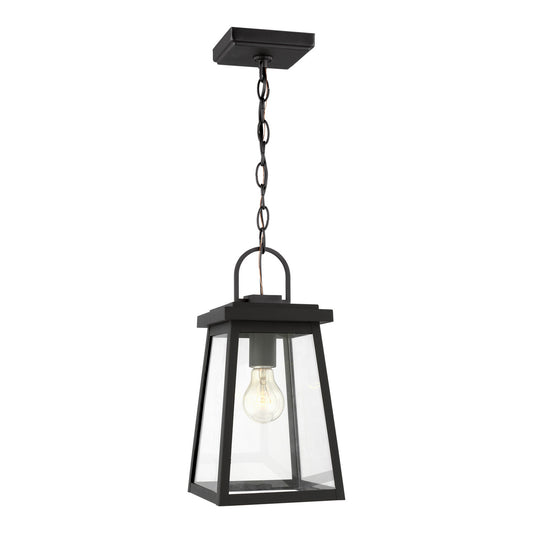 Founders One Light Outdoor Pendant in Black