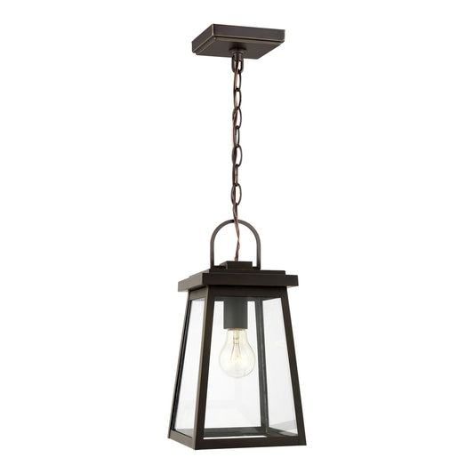 Founders One Light Outdoor Pendant in Antique Bronze