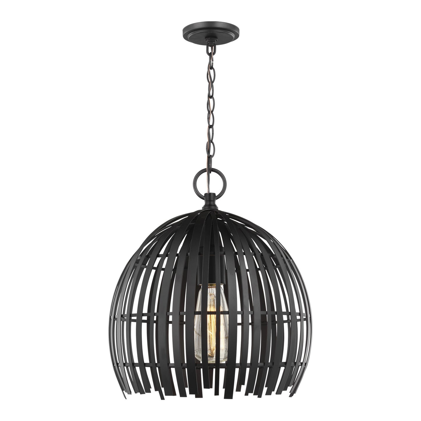 Hanalei One Light Pendant in Midnight Black