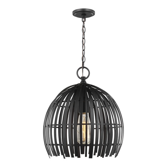 Hanalei One Light Pendant in Midnight Black