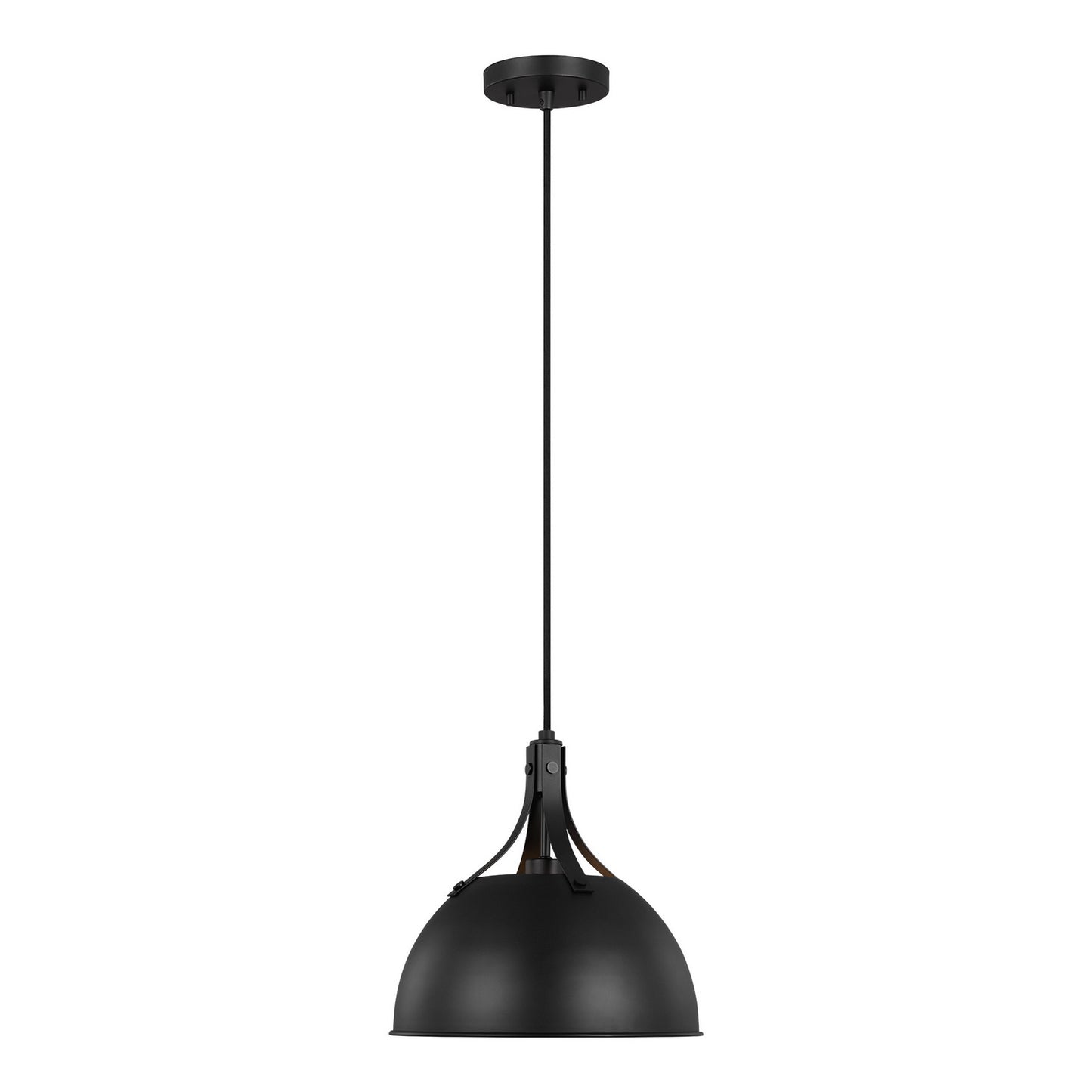 Rockland One Light Pendant in Midnight Black