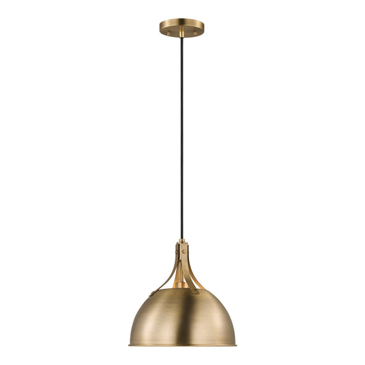 Rockland One Light Pendant in Satin Brass