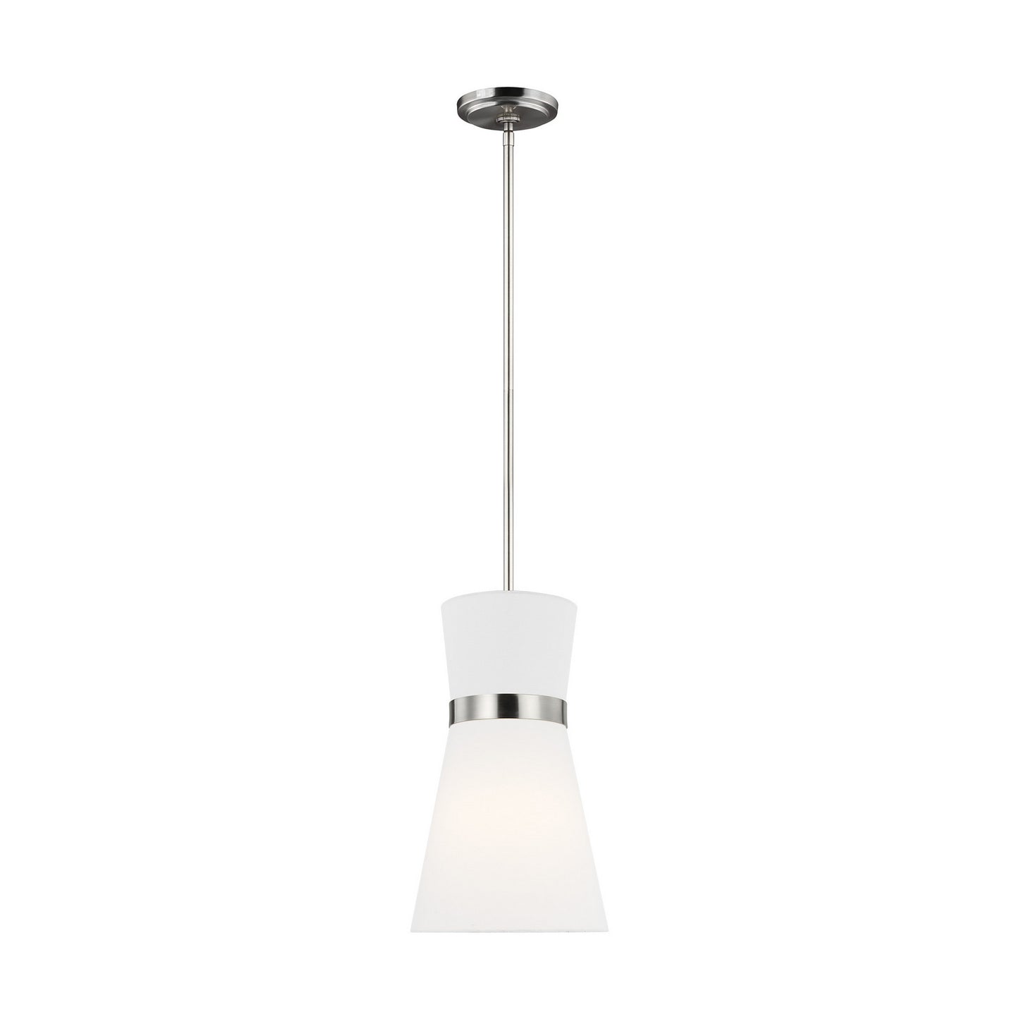 Clark One Light Pendant in Brushed Nickel