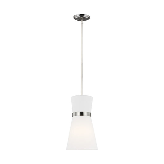 Clark One Light Pendant in Brushed Nickel