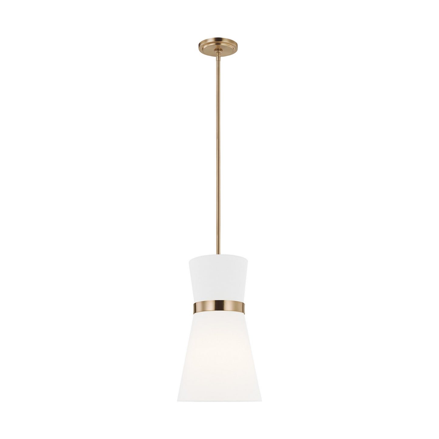 Clark One Light Pendant in Satin Brass