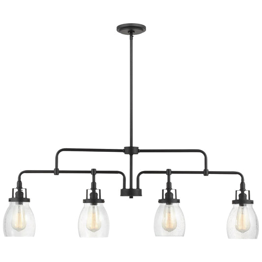 Generation Lighting - 6614504-112 - Four Light Island Pendant - Belton - Midnight Black
