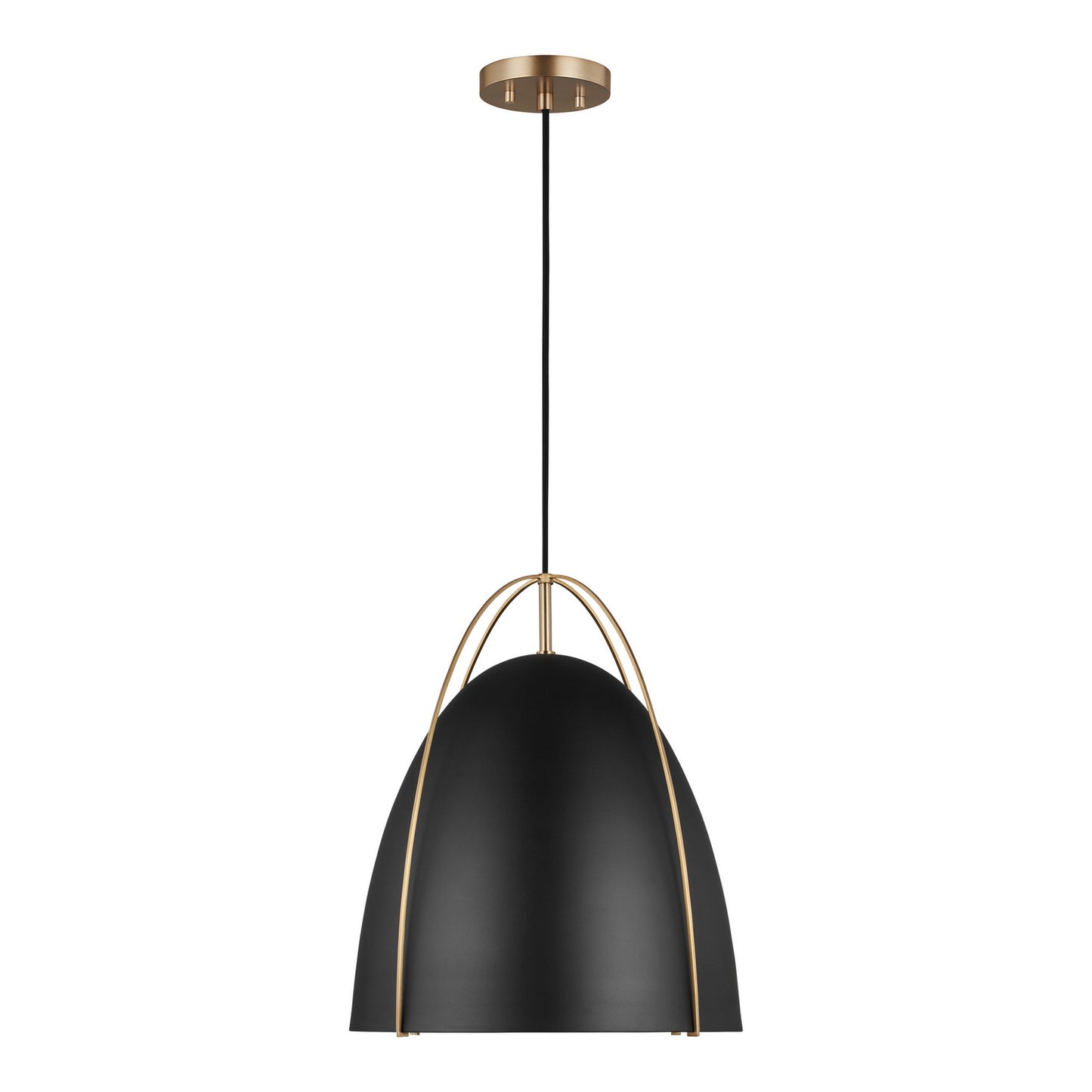 Norman One Light Pendant in Satin Brass