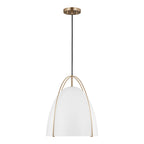 Norman One Light Pendant in Satin Brass