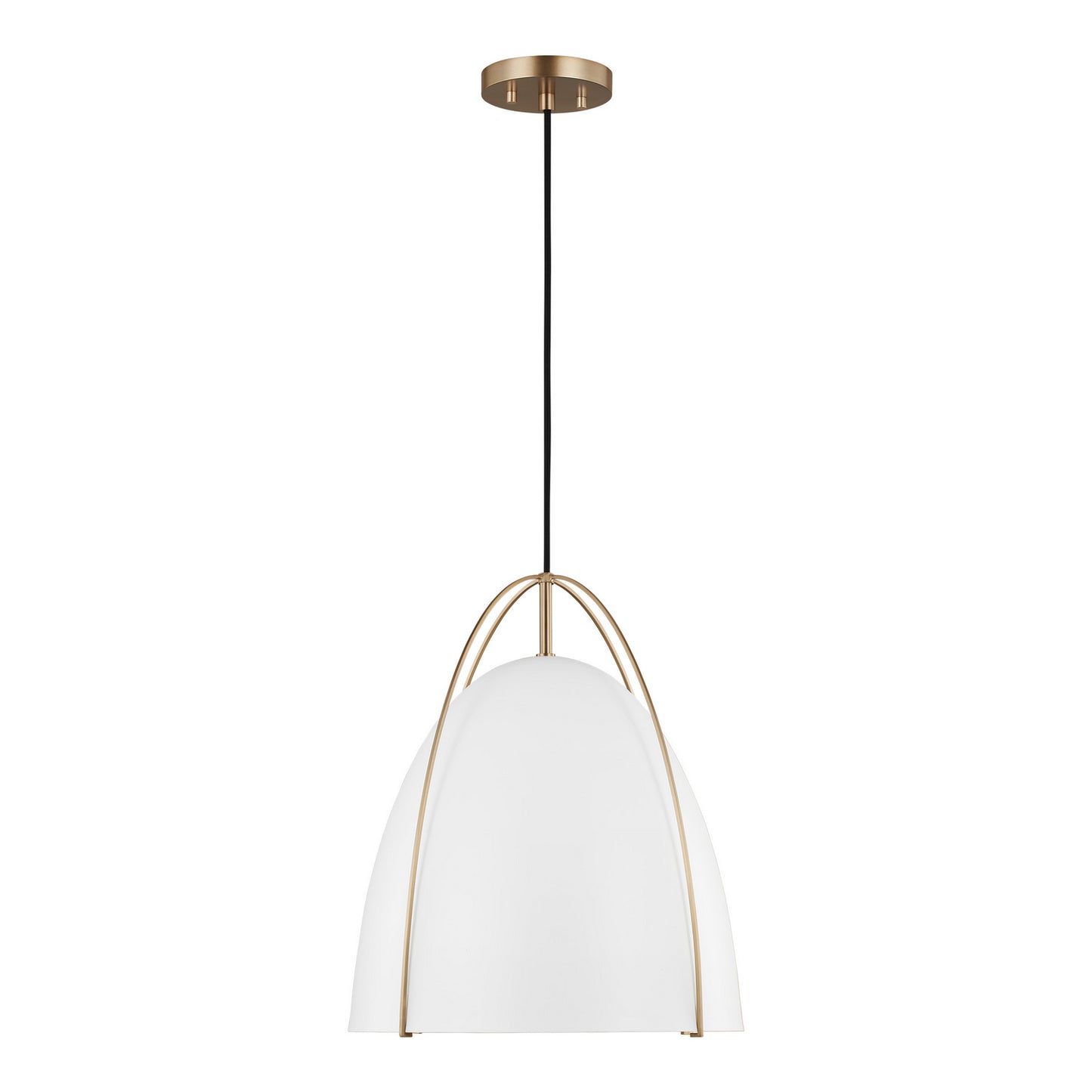 Norman One Light Pendant in Satin Brass
