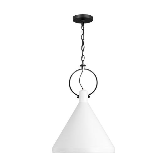 Lyon One Light Pendant in Matte White