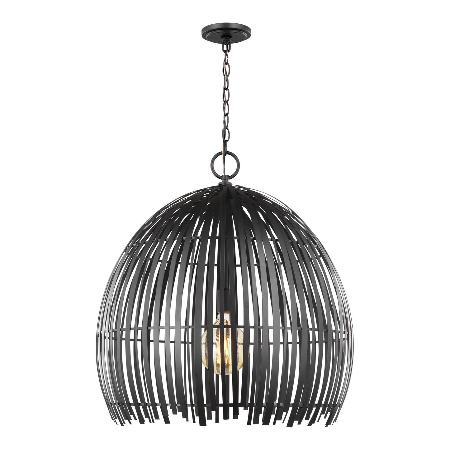 Hanalei One Light Pendant in Midnight Black
