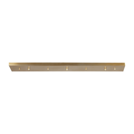 Multi-Port Canopy Three Light Linear Canopy in Satin Brass