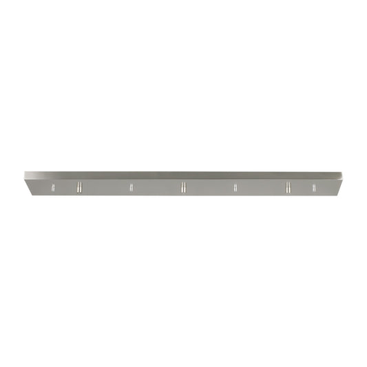 Multi-Port Canopy Three Light Linear Canopy in Brushed Nickel