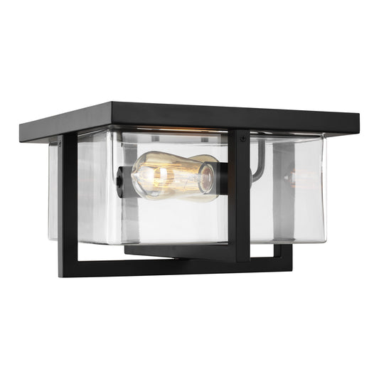 Mitte Two Light Flush Mount in Midnight Black