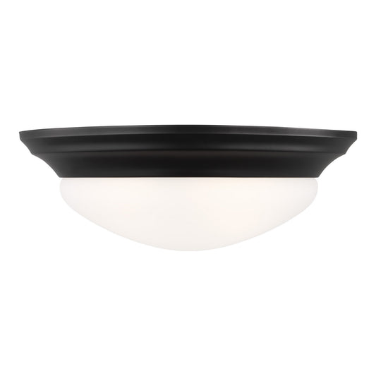 Nash Two Light Flush Mount in Midnight Black