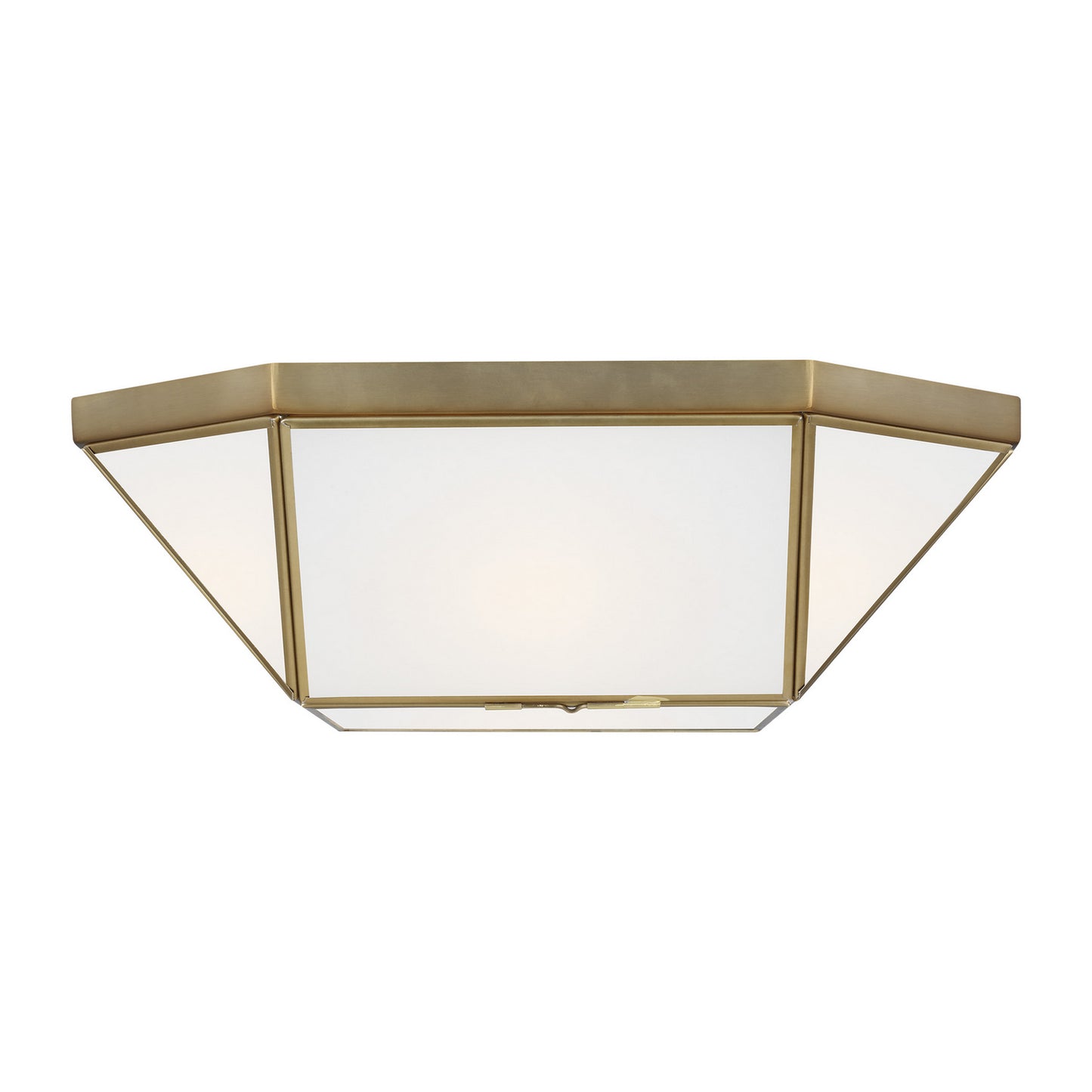 Morrison Two Light Flush Mount in Satin Brass