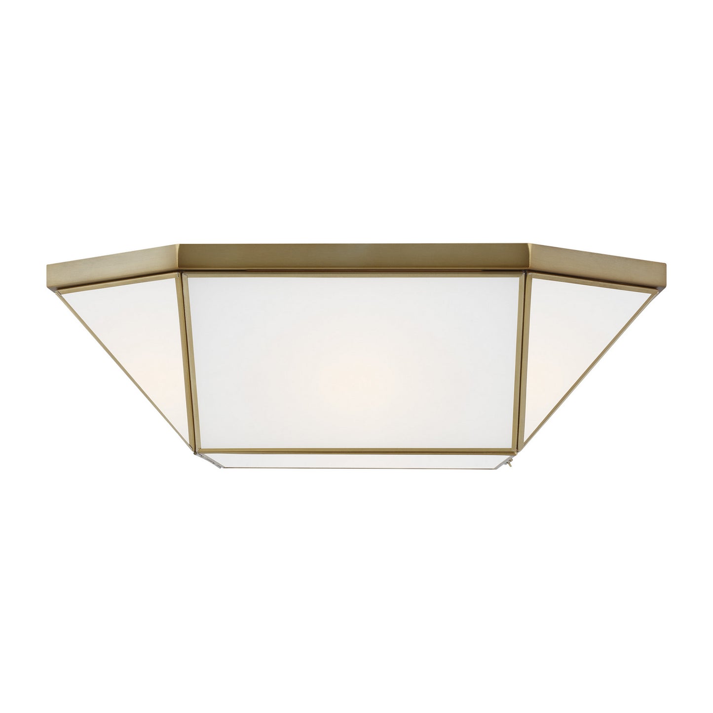 Morrison Four Light Flush Mount in Satin Brass