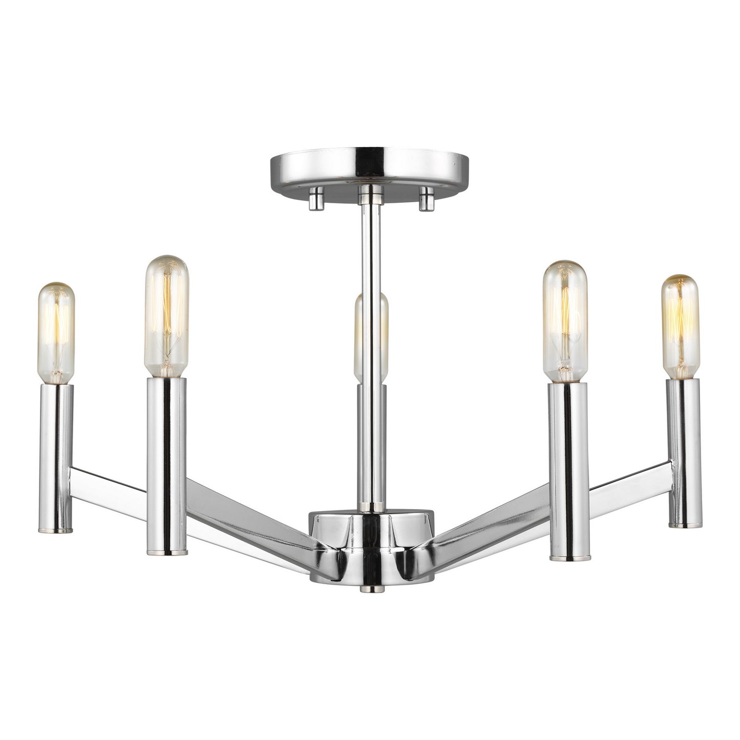 Vector Five Light Semi-Flush Mount in Chrome