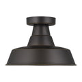 Barn Light One Light Outdoor Flush Mount in Antique Bronze
