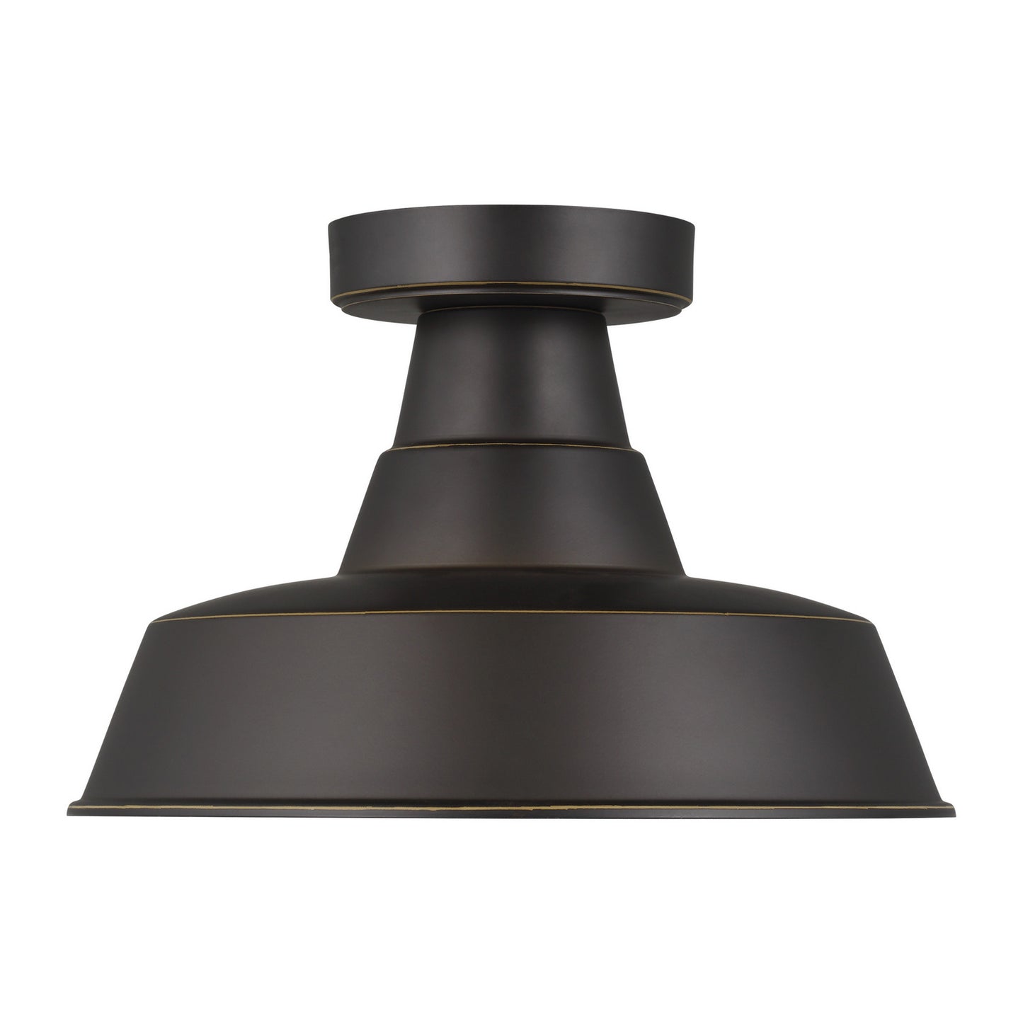 Barn Light One Light Outdoor Flush Mount in Antique Bronze