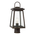 Founders One Light Outdoor Post Lantern in Antique Bronze