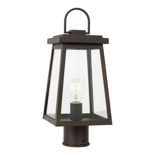 Founders One Light Outdoor Post Lantern in Antique Bronze