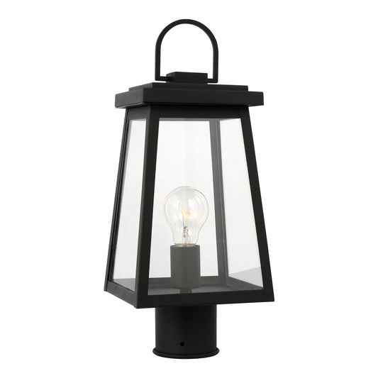 Founders One Light Outdoor Post Lantern in Black