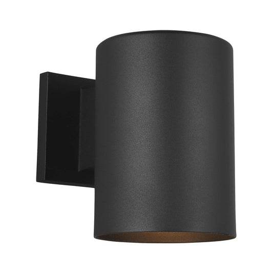 Outdoor Cylinders LED Outdoor Wall Lantern in Black