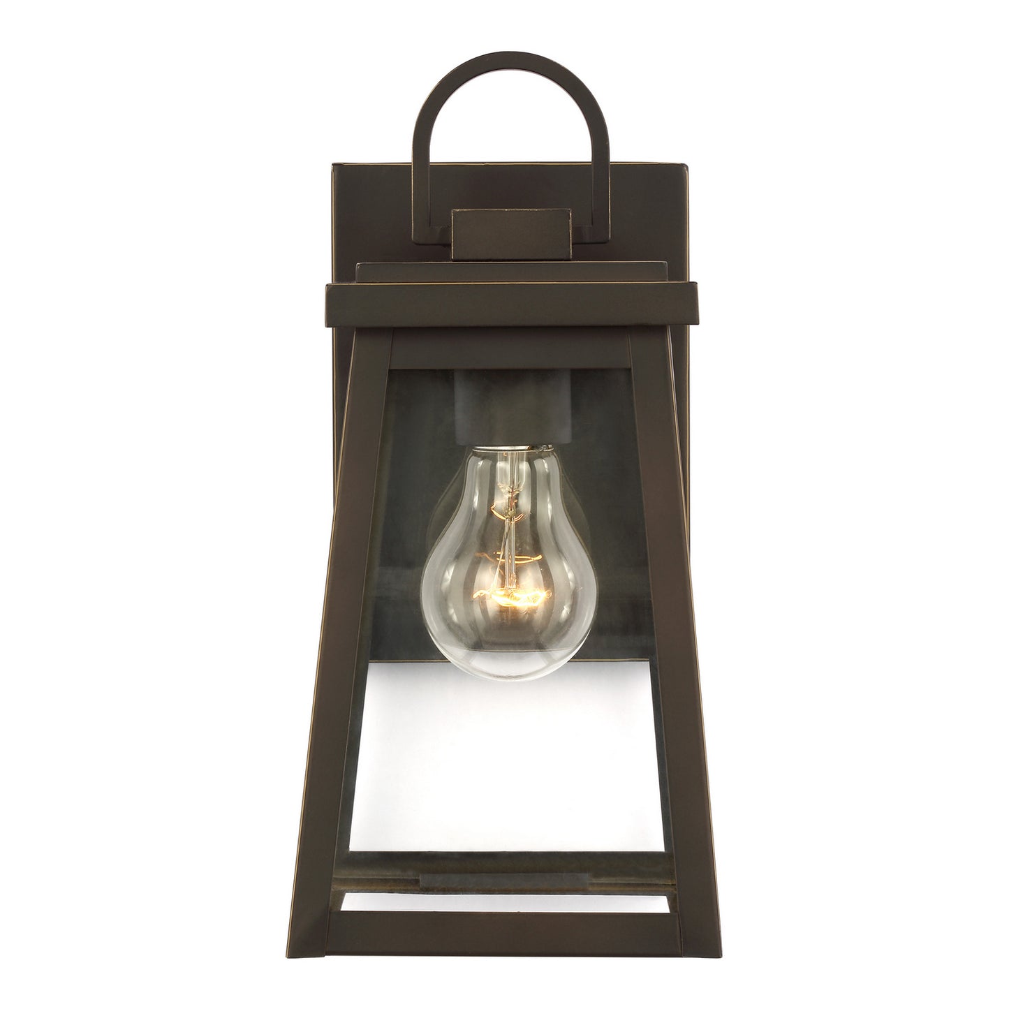 Founders One Light Outdoor Wall Lantern in Antique Bronze