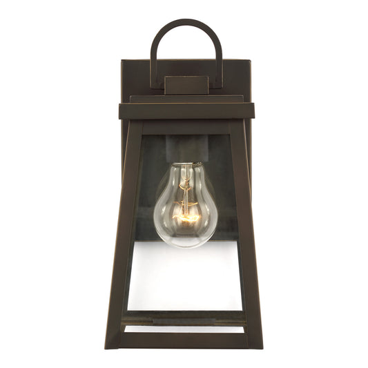 Founders One Light Outdoor Wall Lantern in Antique Bronze