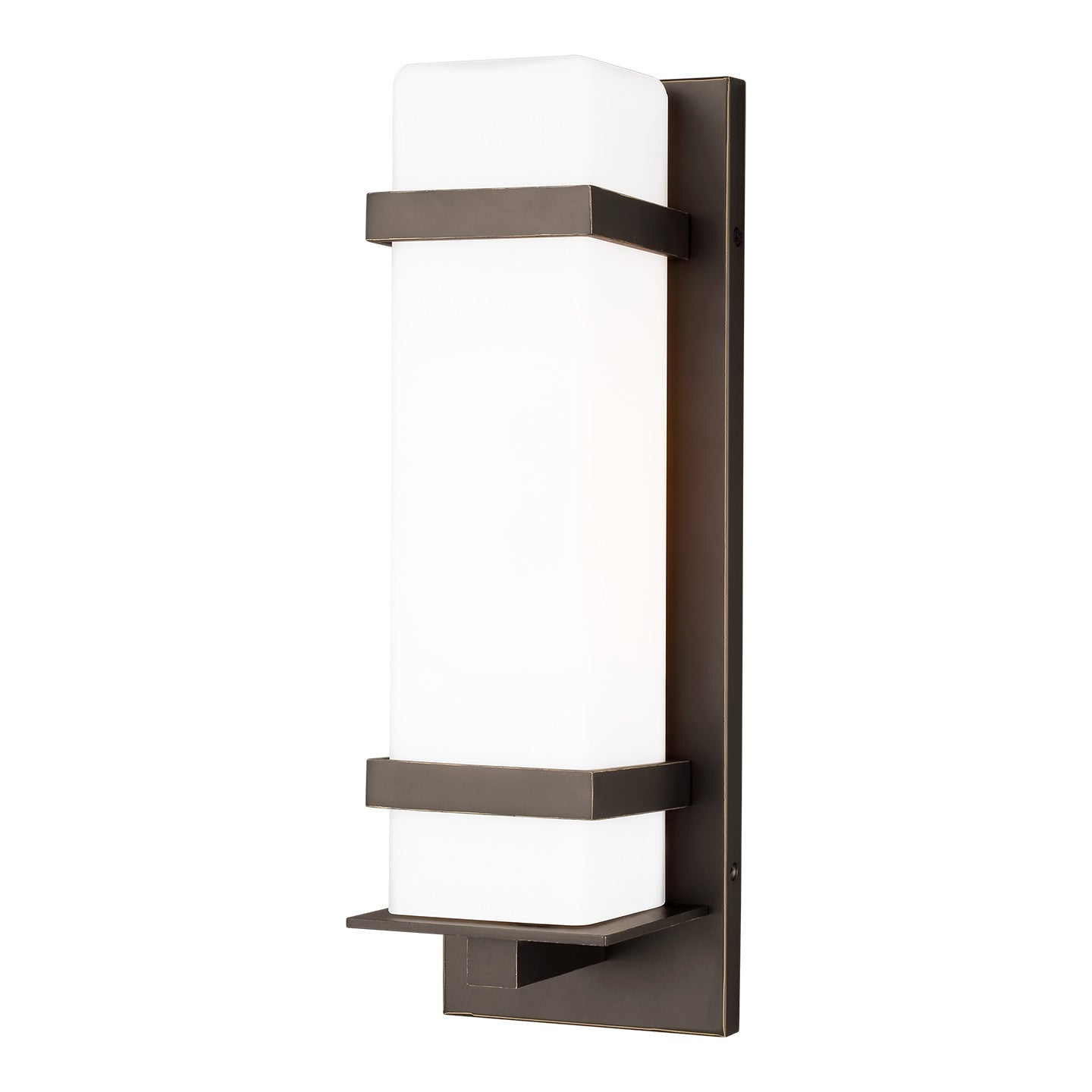 Alban One Light Outdoor Wall Lantern in Antique Bronze