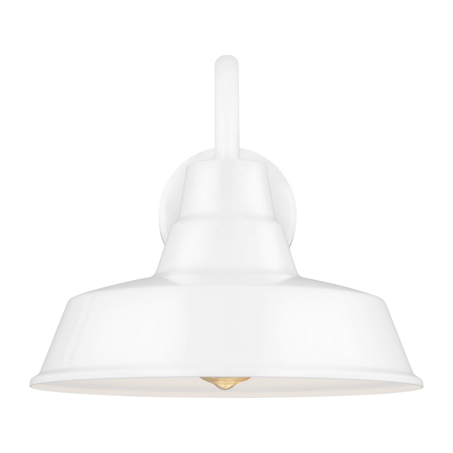Barn Light One Light Outdoor Wall Lantern in White