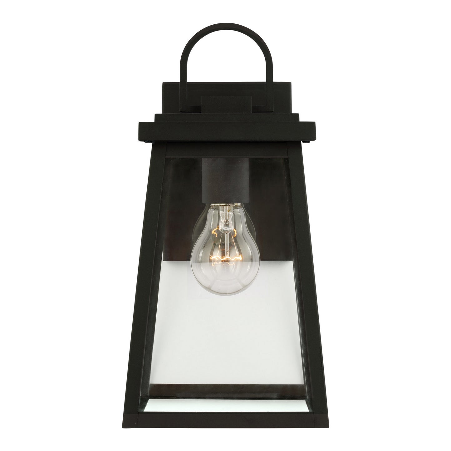 Founders One Light Outdoor Wall Lantern in Black