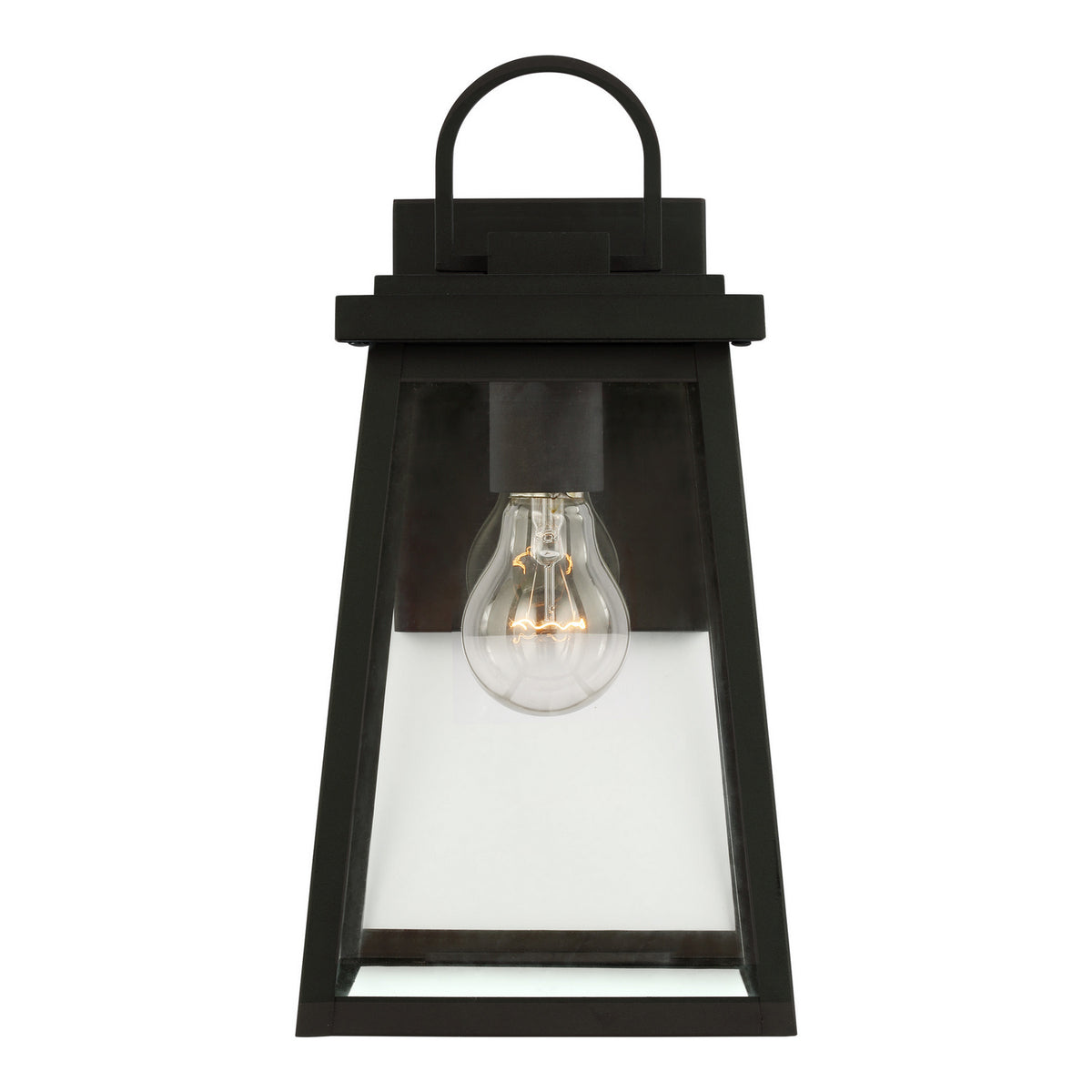Founders One Light Outdoor Wall Lantern in Black