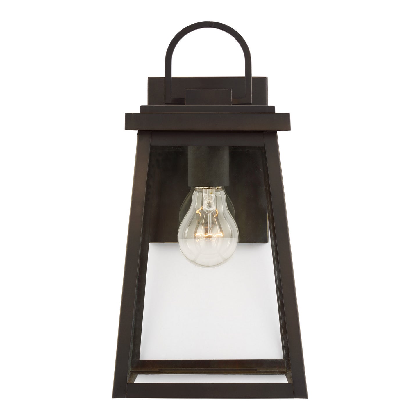 Founders One Light Outdoor Wall Lantern in Antique Bronze