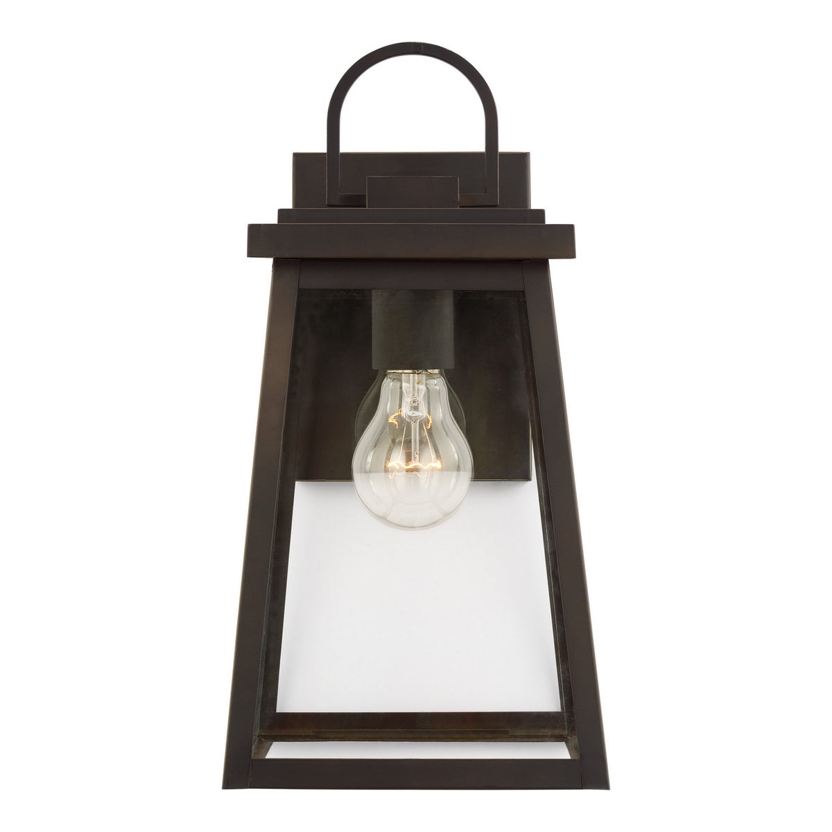 Founders One Light Outdoor Wall Lantern in Antique Bronze