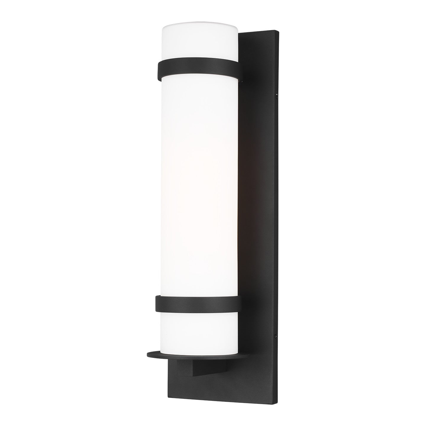 Alban One Light Outdoor Wall Lantern in Black