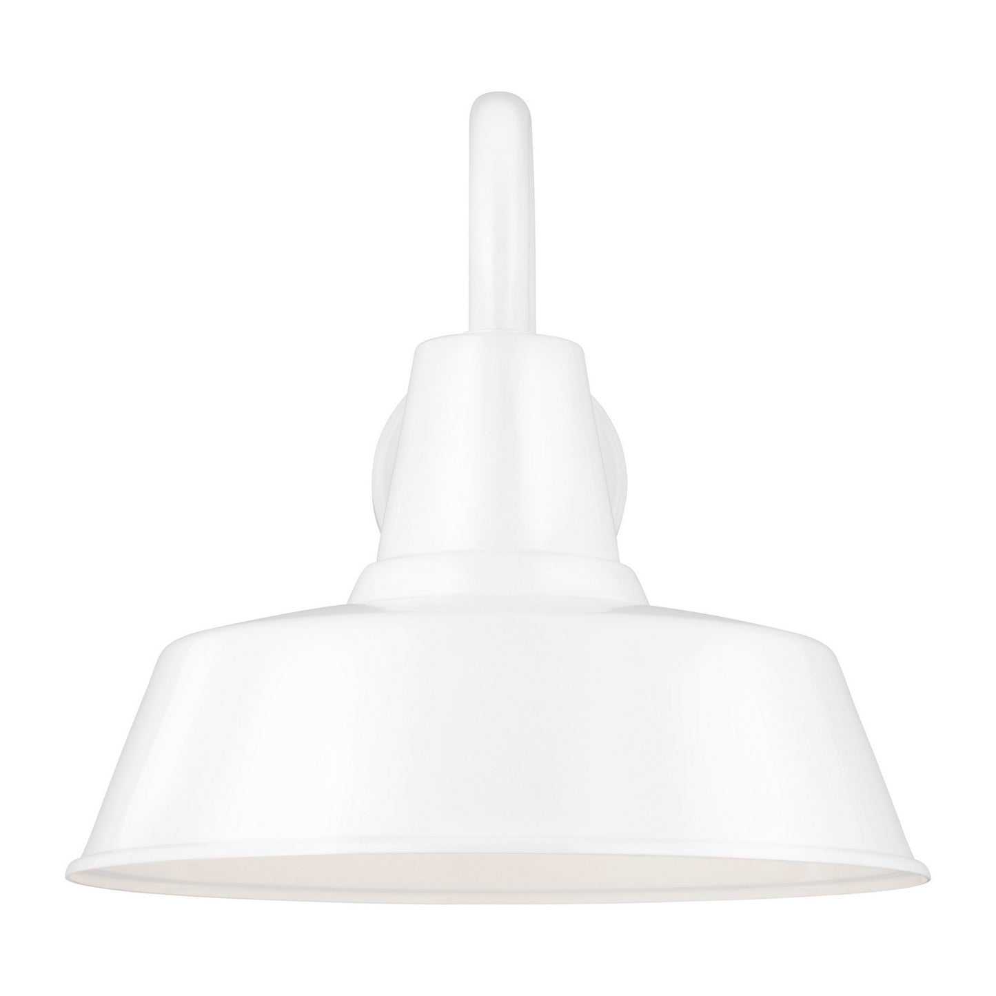Barn Light One Light Outdoor Wall Lantern in White