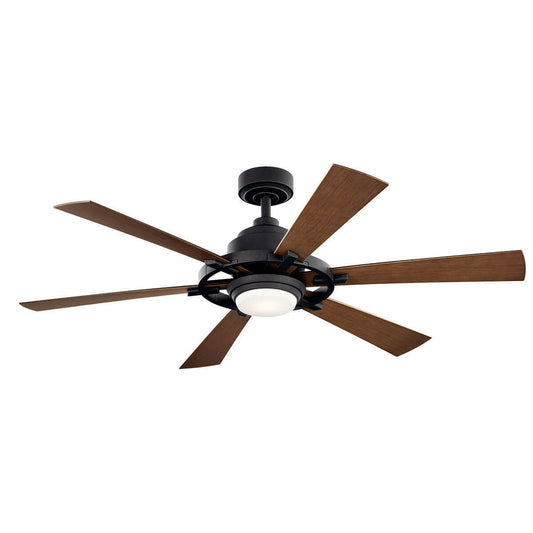 Gentry Lite 52"Ceiling Fan in Distressed Black