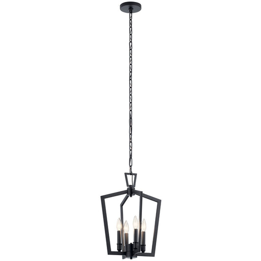 Abbotswell Four Light Pendant in Black