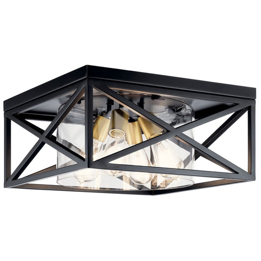 Moorgate Four Light Flush Mount in Black