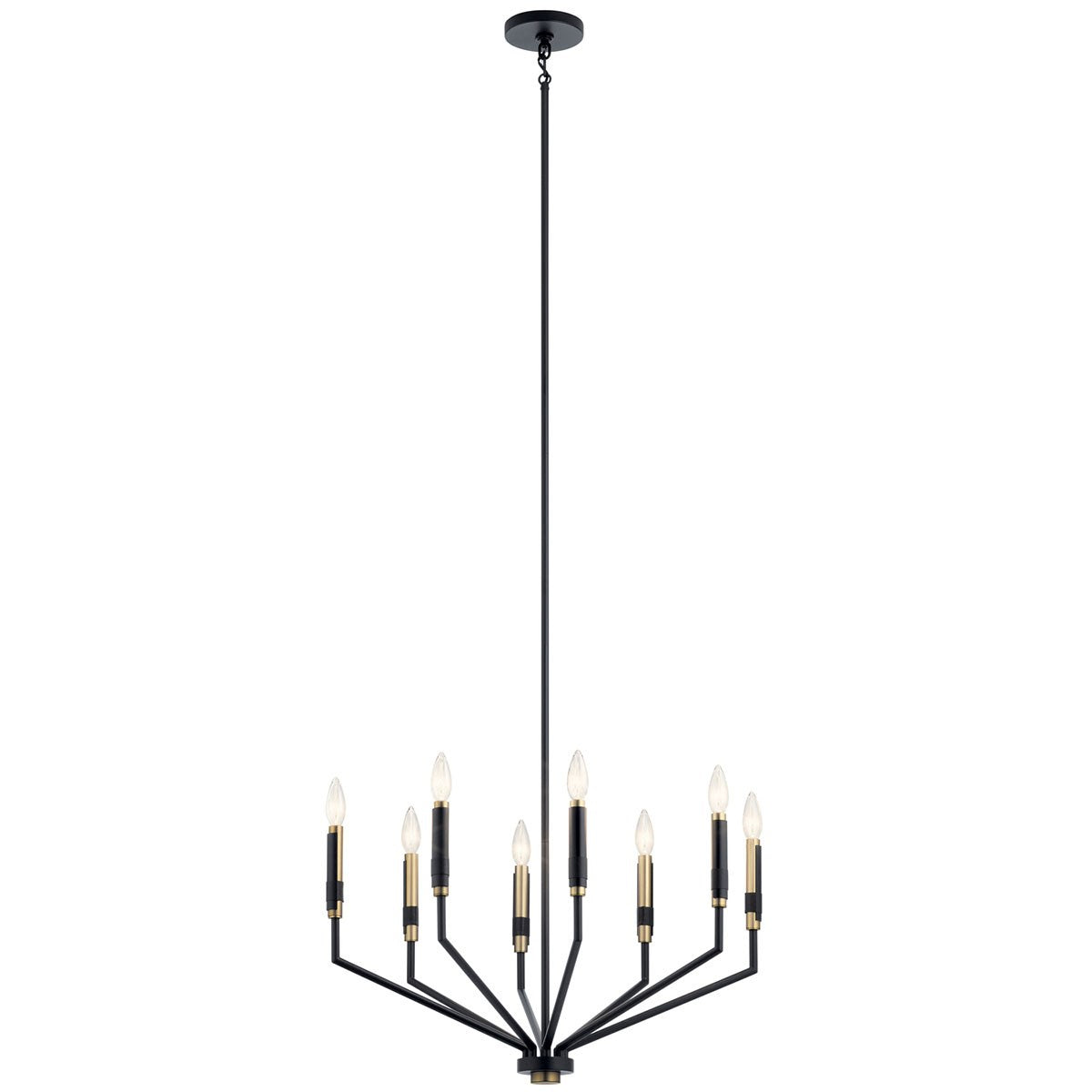 Armand Eight Light Chandelier in Black