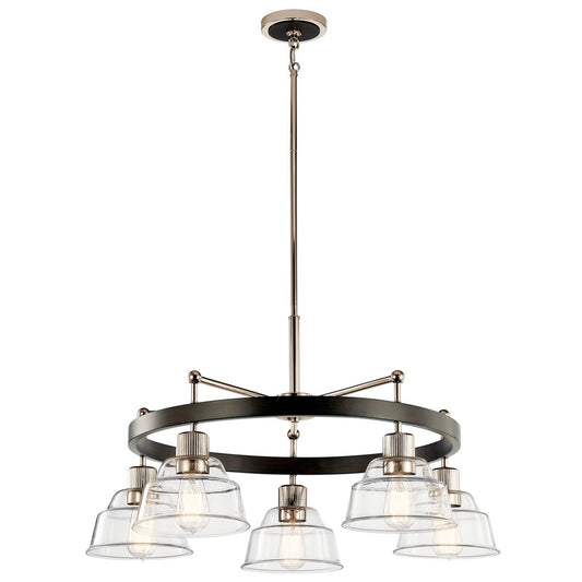 Eastmont Five Light Chandelier in Polished Nickel