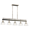 Eastmont Five Light Linear Chandelier in Polished Nickel