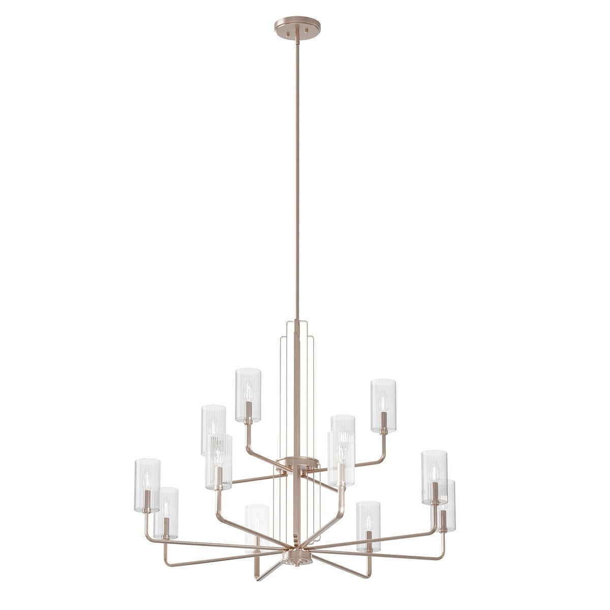 Kimrose 12 Light Chandelier in Polished Nickel