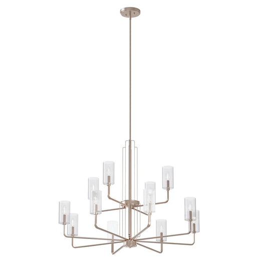 Kimrose 12 Light Chandelier in Polished Nickel