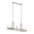 Kimrose Ten Light Linear Chandelier in Polished Nickel