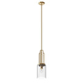 Kimrose One Light Mini Pendant in Brushed Natural Brass