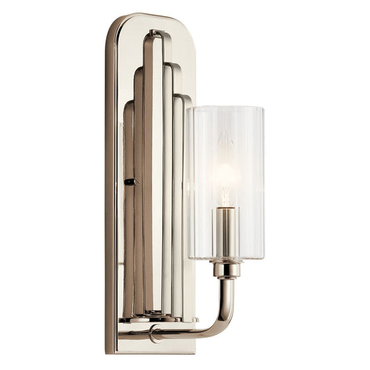 Kimrose One Light Wall Sconce in Polished Nickel