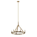 Emmala Six Light Chandelier in Brushed Natural Brass
